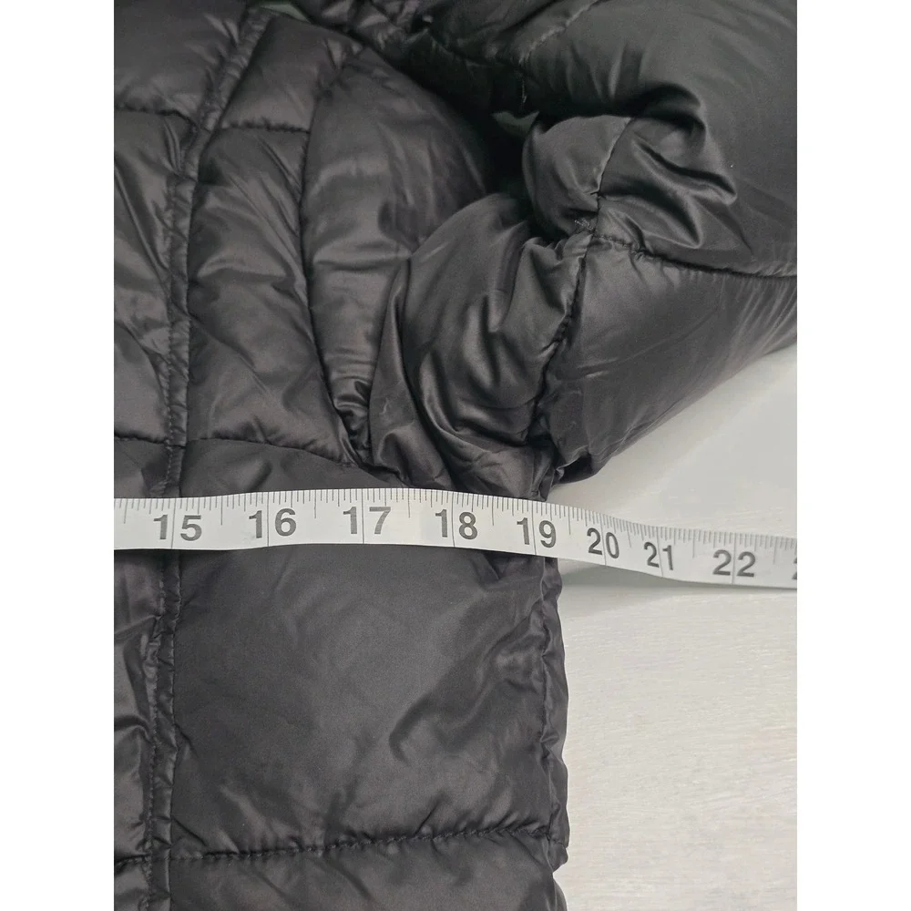 Black Sherpa Ski Snow Puffer Hood Star Whimsygoth Girls Sam Edelman Jacket L